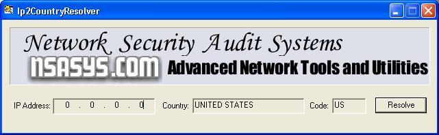 Ip2CountryResolver Screenshot